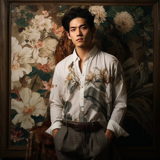 Silk Dress Shirt - Kimono Koi