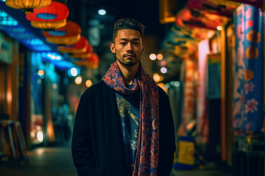 Silk Scarf - Kimono Koi