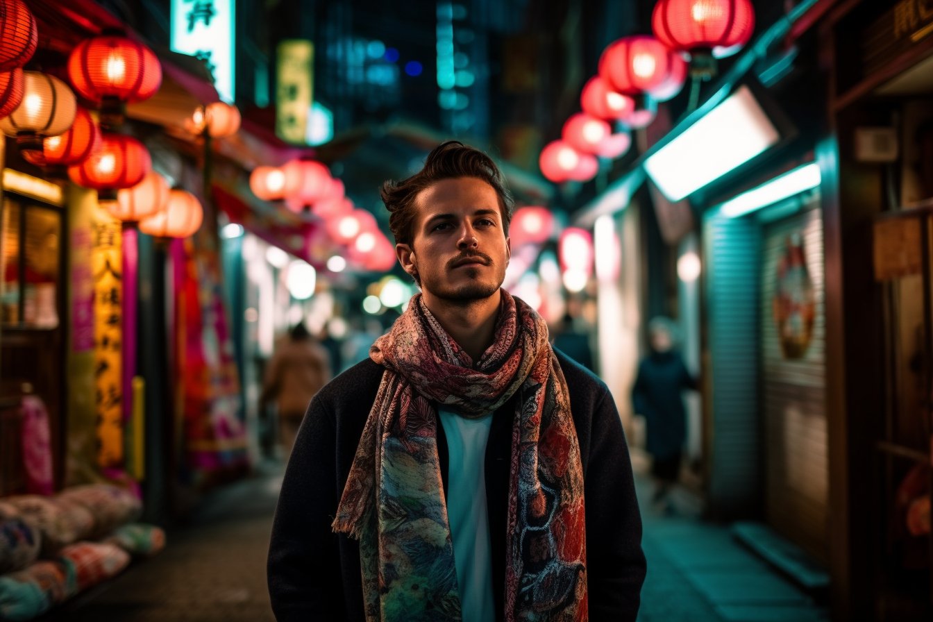 Silk Scarf - Kimono Koi