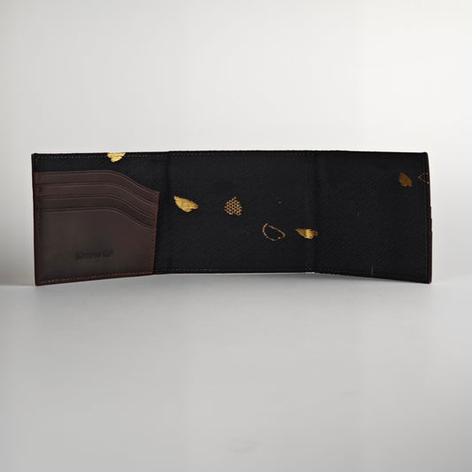 Kimono Obi Silk and Leather Wallet