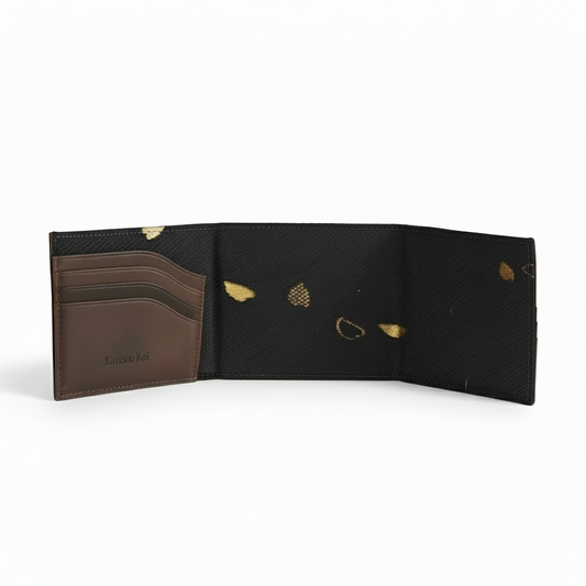 Kimono Obi Silk and Leather Wallet