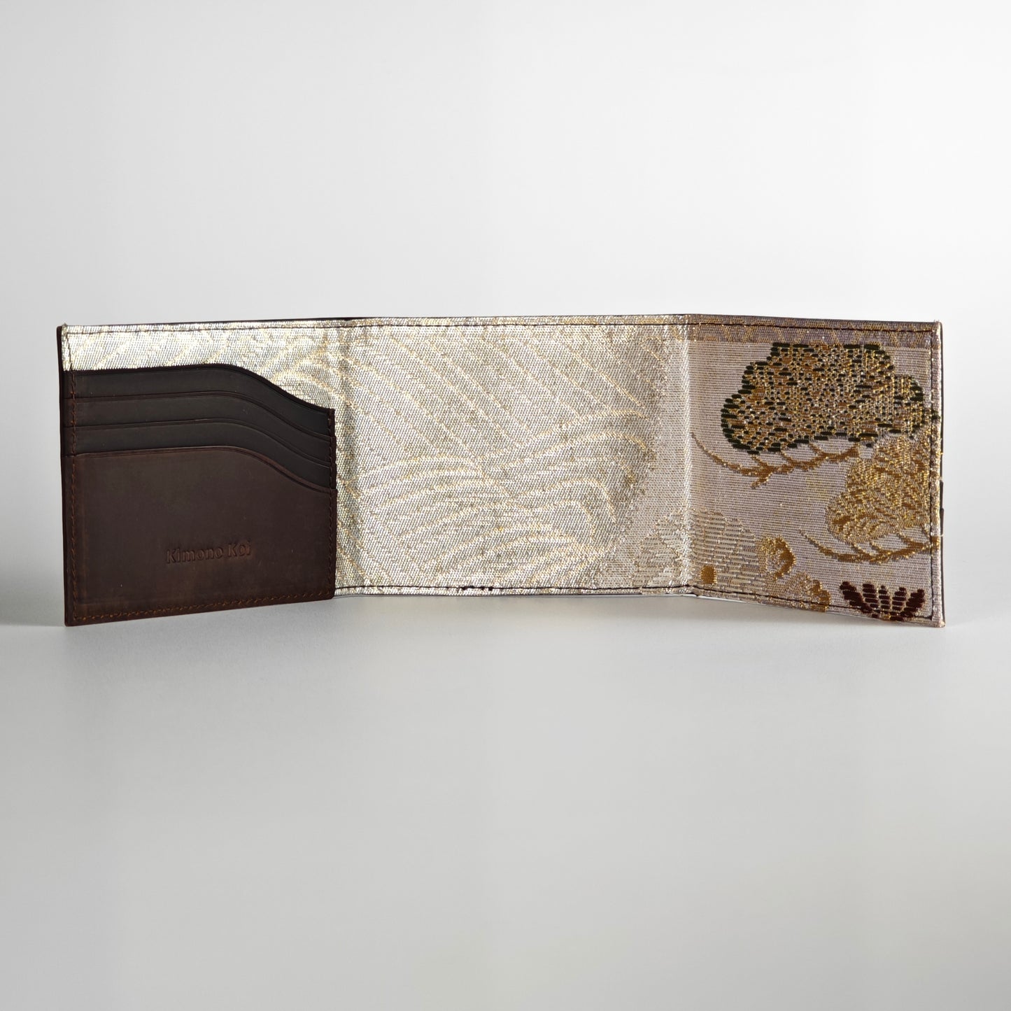 Kimono Obi Silk and Leather Wallet