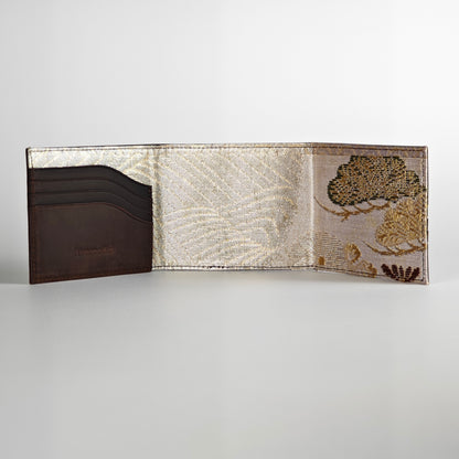 Kimono Obi Silk and Leather Wallet