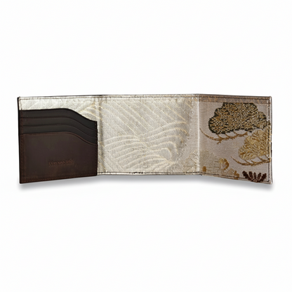 Kimono Obi Silk and Leather Wallet