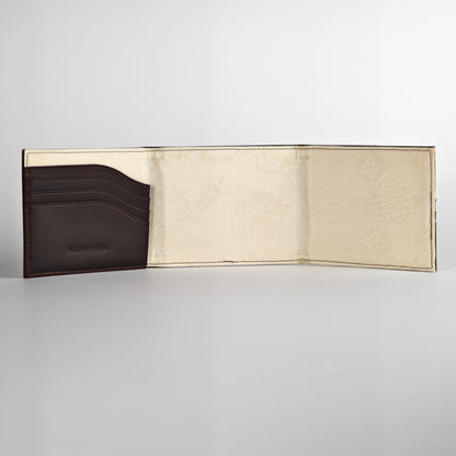Kimono Obi Silk and Leather Wallet