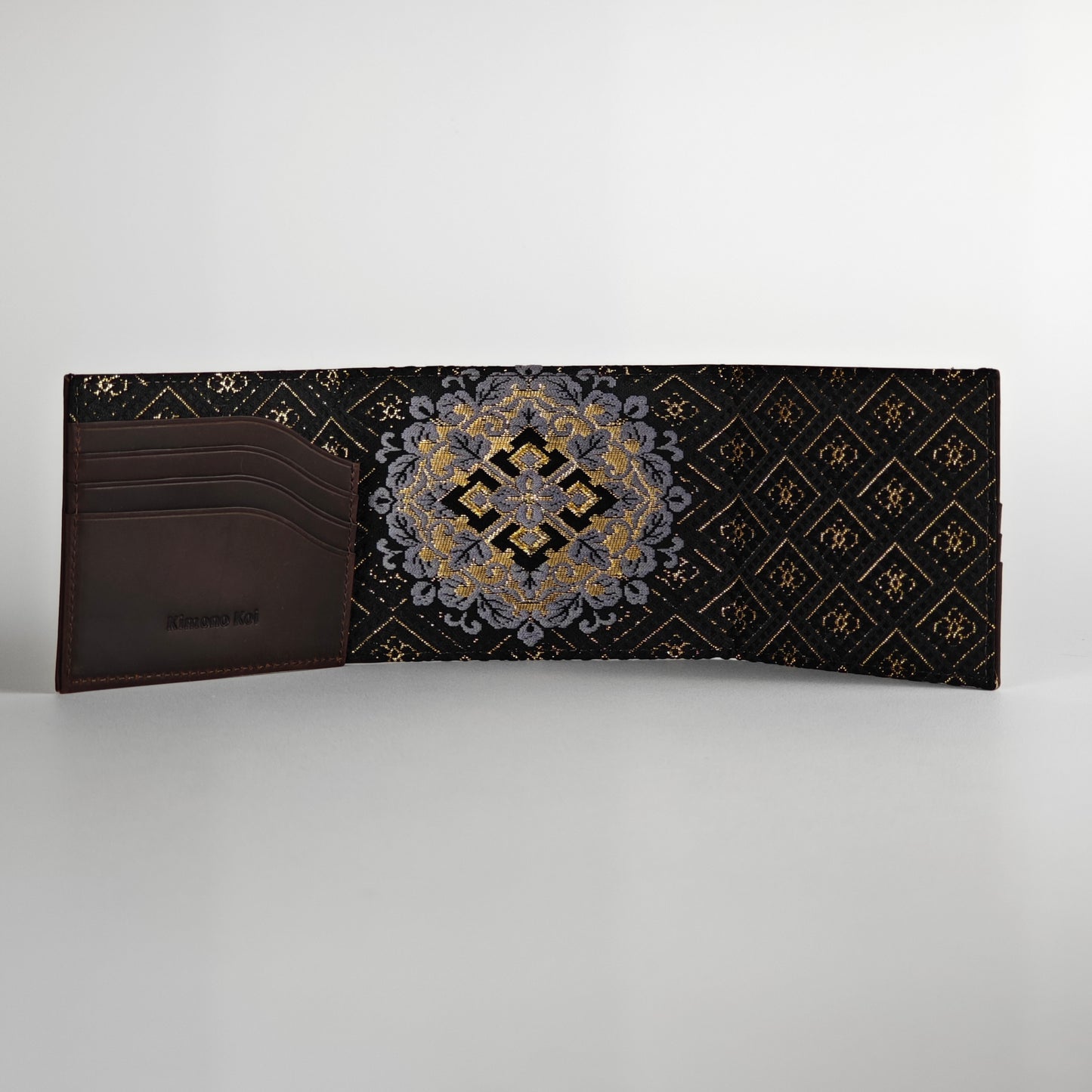 Kimono Obi Silk and Leather Wallet