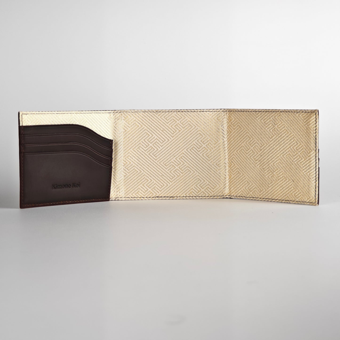 Kimono Obi Silk and Leather Wallet