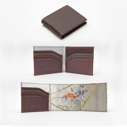 Kimono Obi Silk and Leather Wallet