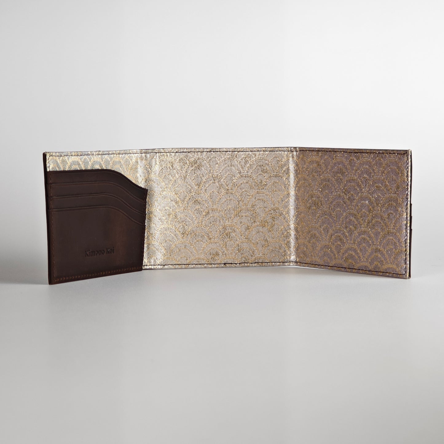 Kimono Obi Silk and Leather Wallet