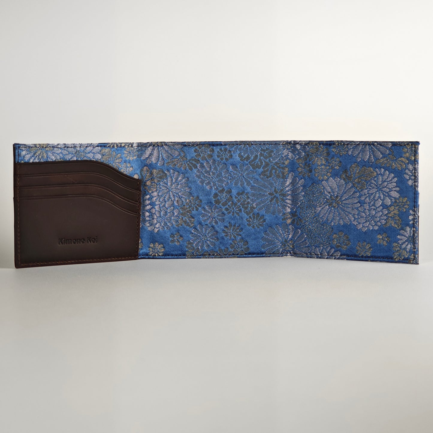 Kimono Obi Silk and Leather Wallet