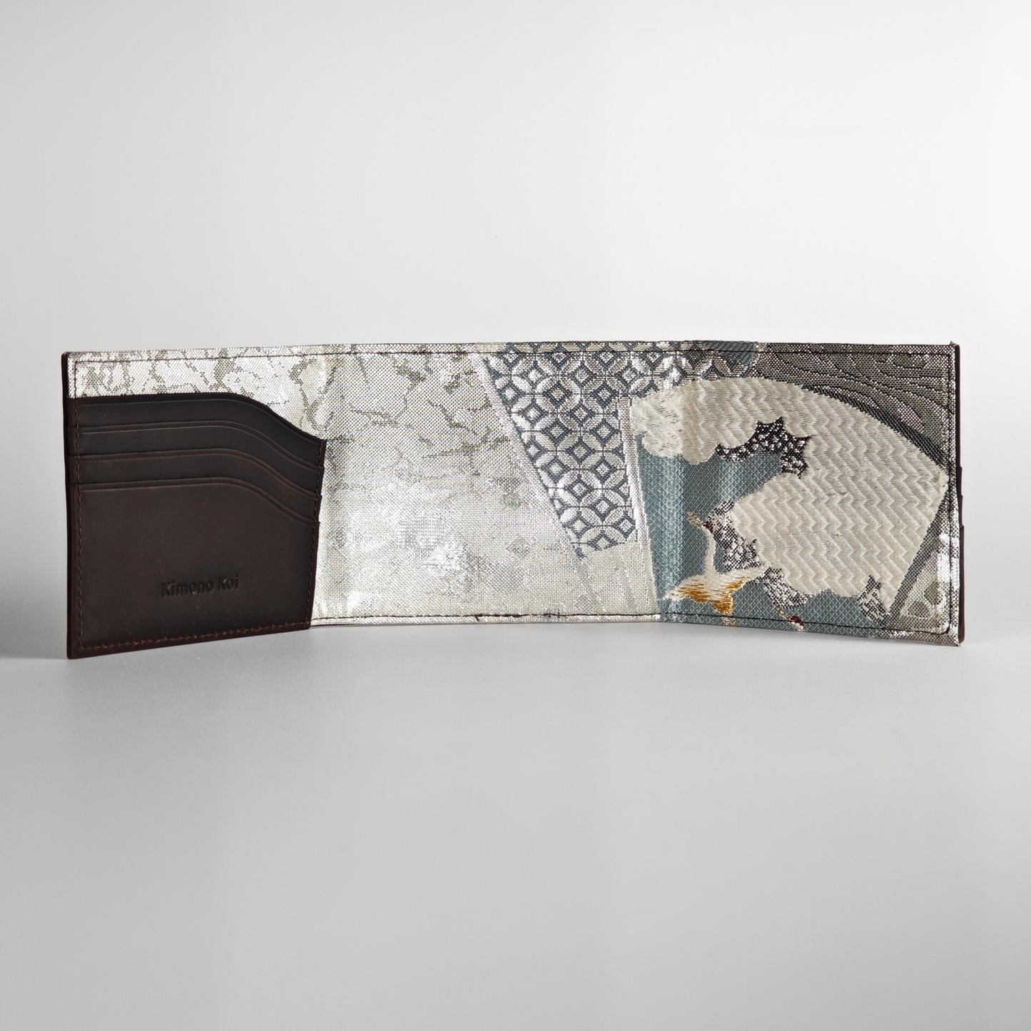 Kimono Obi Silk and Leather Wallet