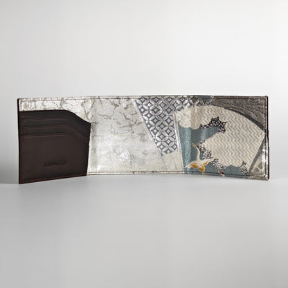 Kimono Obi Silk and Leather Wallet
