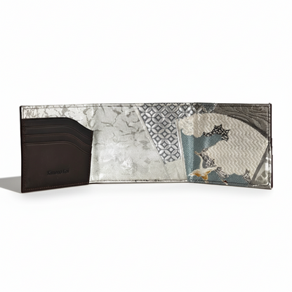 Kimono Obi Silk and Leather Wallet