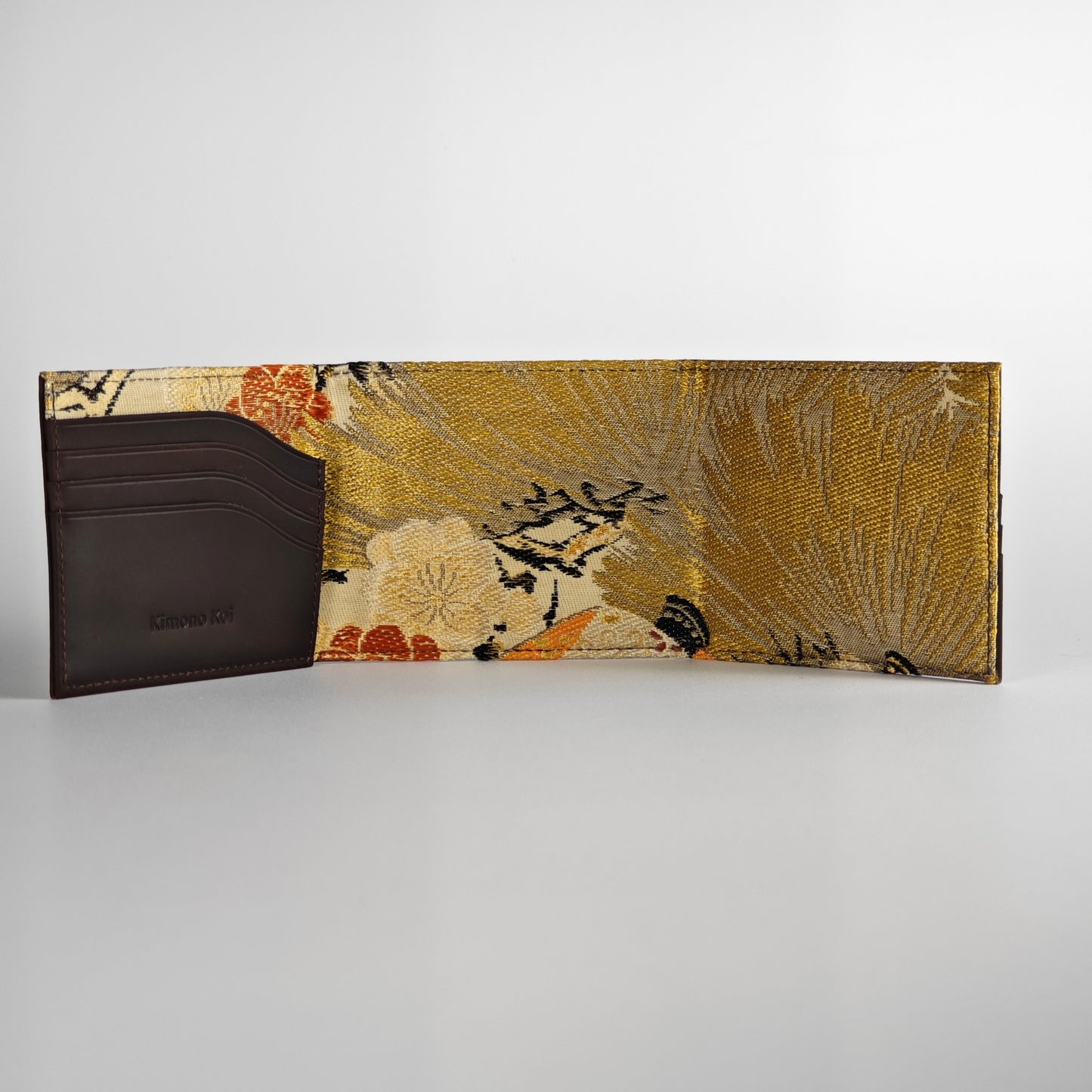 Kimono Obi Silk and Leather Wallet