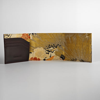 Kimono Obi Silk and Leather Wallet