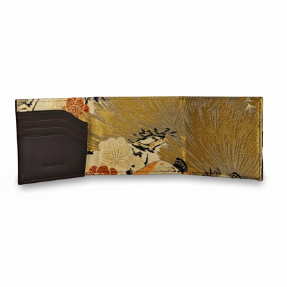 Kimono Obi Silk and Leather Wallet