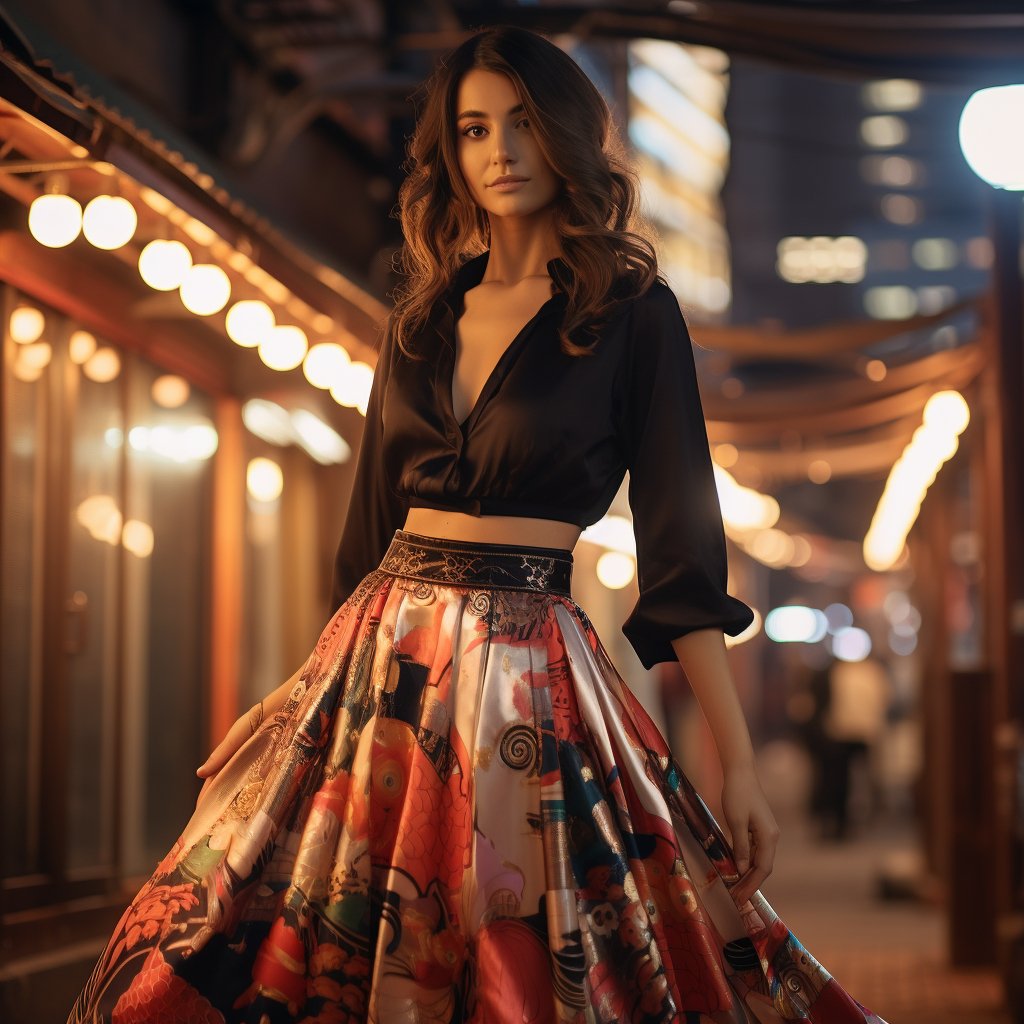 Kimono Silk Skirt